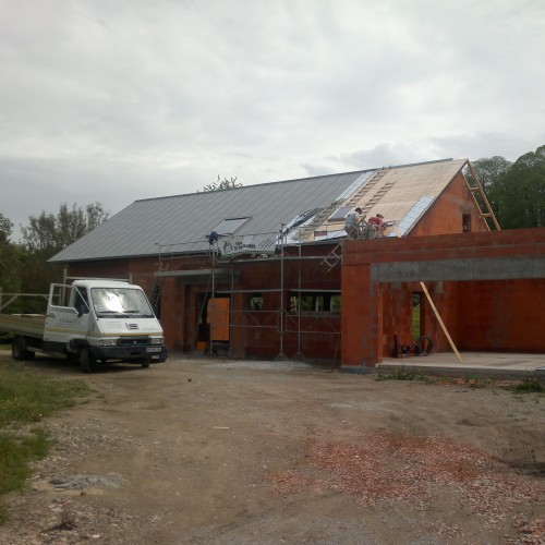 St Pavace (72) - Construction d'une maison individuelle couverture zinc